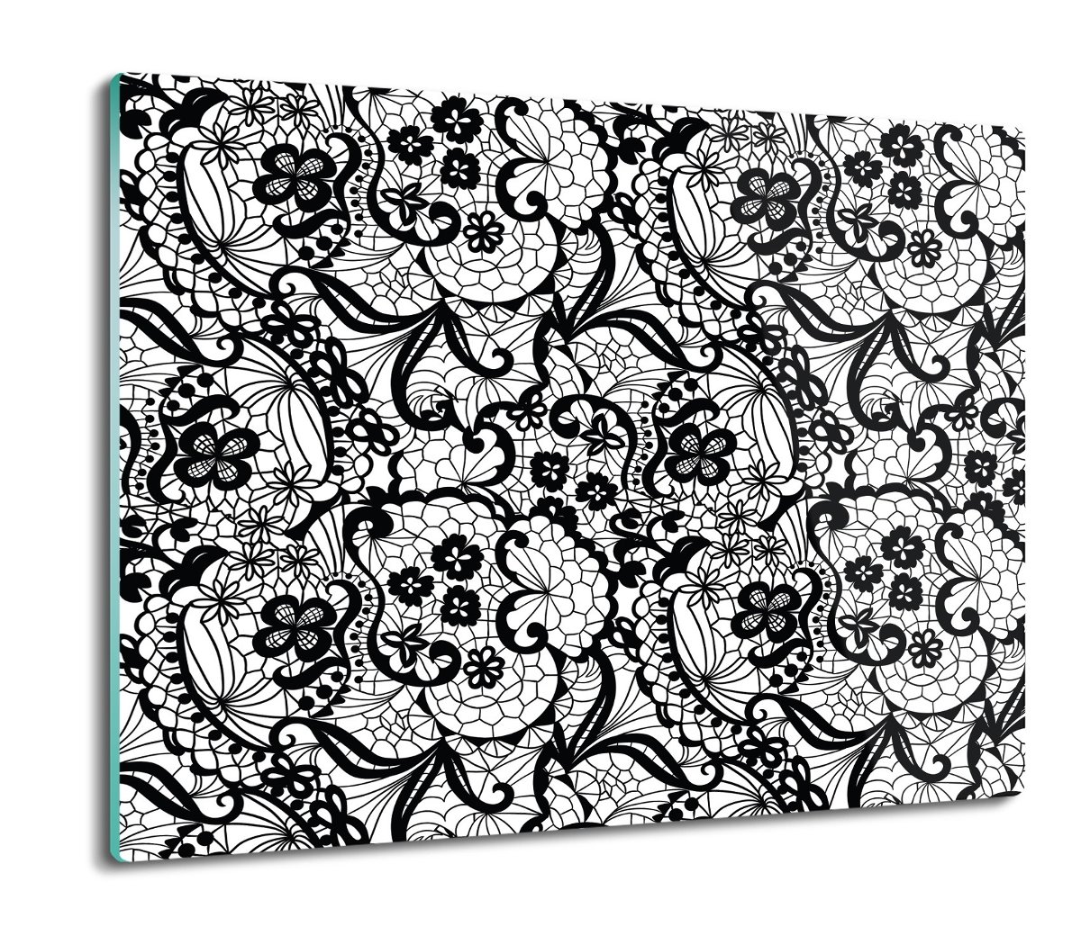 szklana osłonka ze szkła Koronka kwiaty wzór 60x52, ArtprintCave