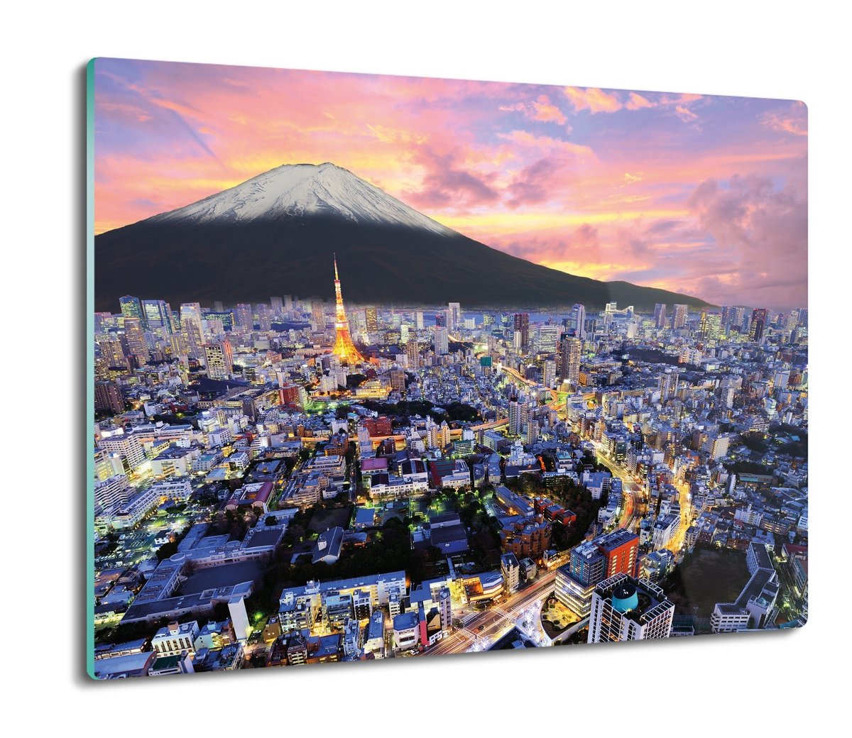 osłona płyty kuchennej Góra Fuji Tokio noc 60x52, ArtprintCave