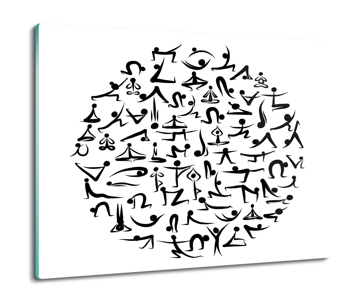 osłonka kuchenna ze szkła Yoga grafika koło 60x52, ArtprintCave
