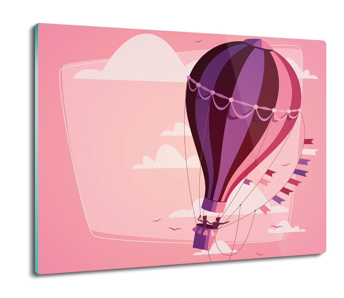 osłona płyty kuchennej Balon niebo podróż 60x52, ArtprintCave