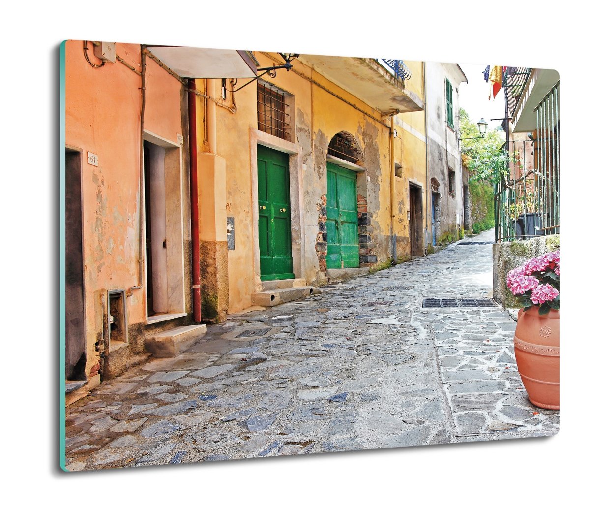 osłona płyty kuchennej Domy uliczka kamień 60x52, ArtprintCave