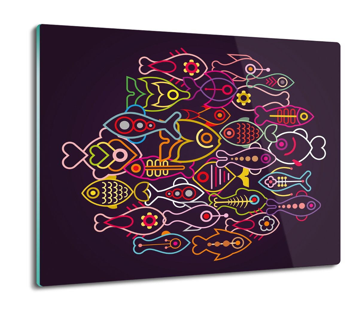 szklana splashback z foto Ryby abstrakcja 60x52, ArtprintCave