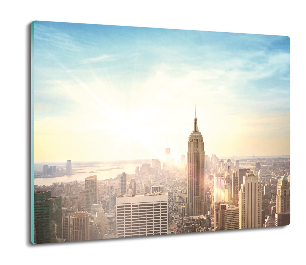 szklana splashback druk Wieżowce NY świt 60x52, ArtprintCave