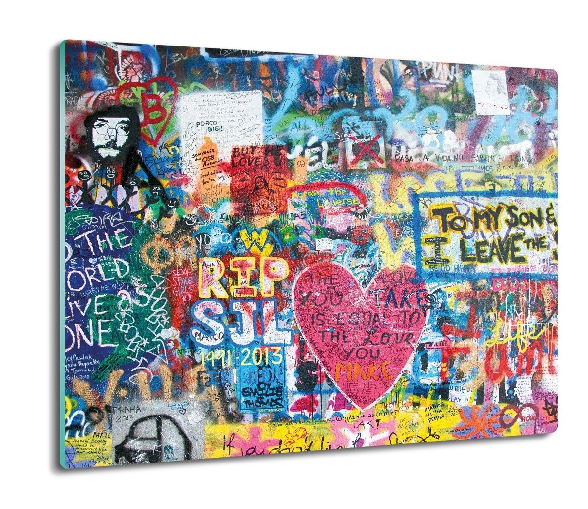 szklana osłona do kuchenki Ściana graffiti 60x52, ArtprintCave