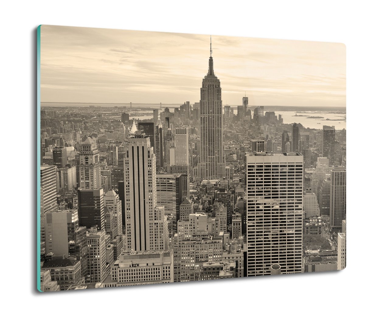 osłona do płyty indukcyjnej Wieżowce NY świt 60x52, ArtprintCave