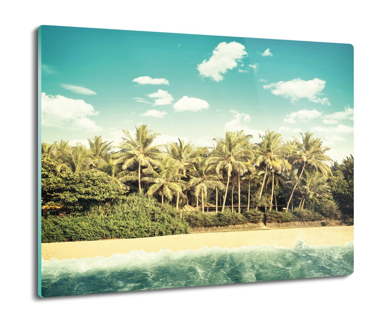 osłonka kuchenna z foto Palma plaża niebo 60x52, ArtprintCave