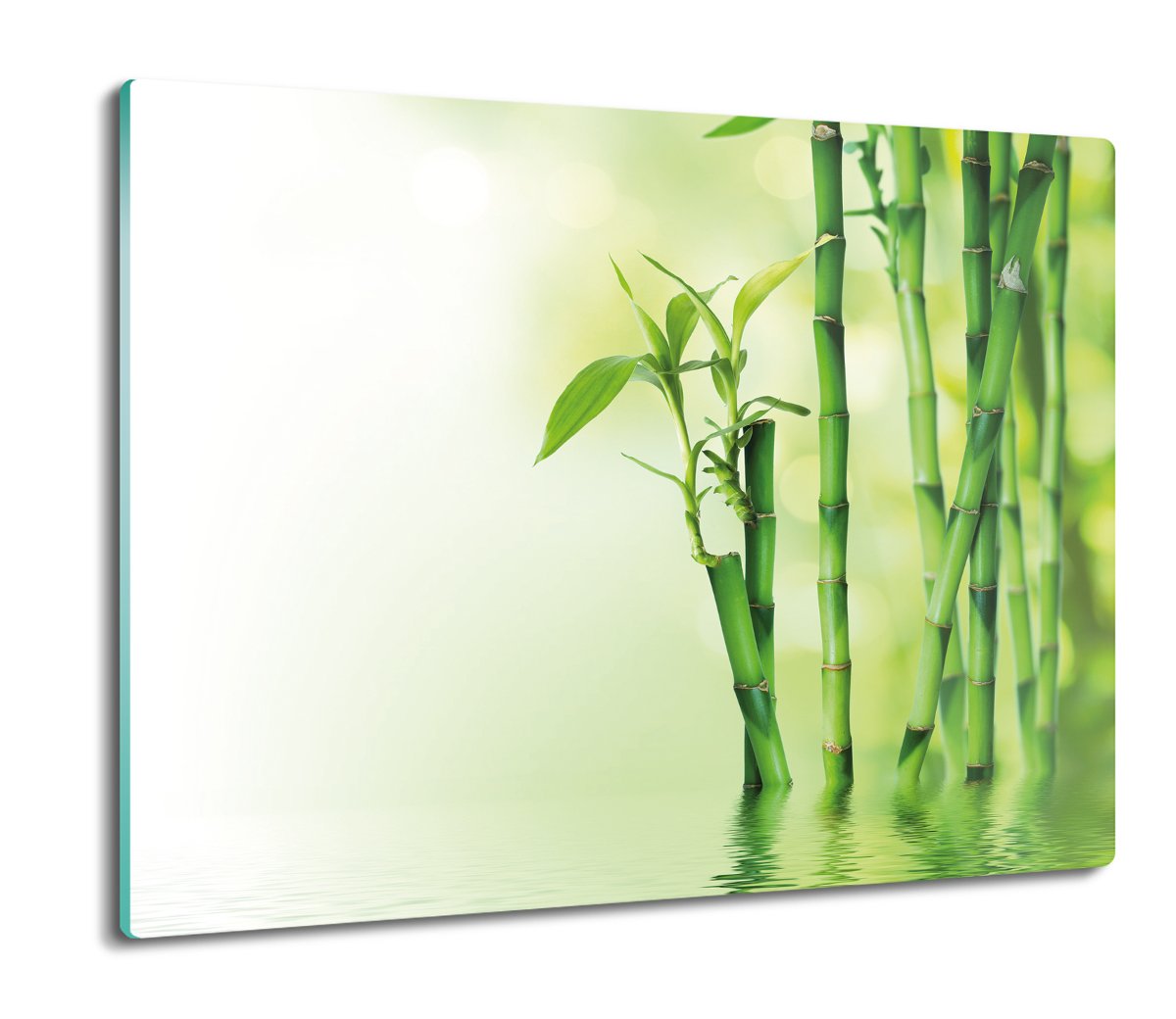 ze szkła osłonka z foto Bambus łodygi woda 60x52, ArtprintCave