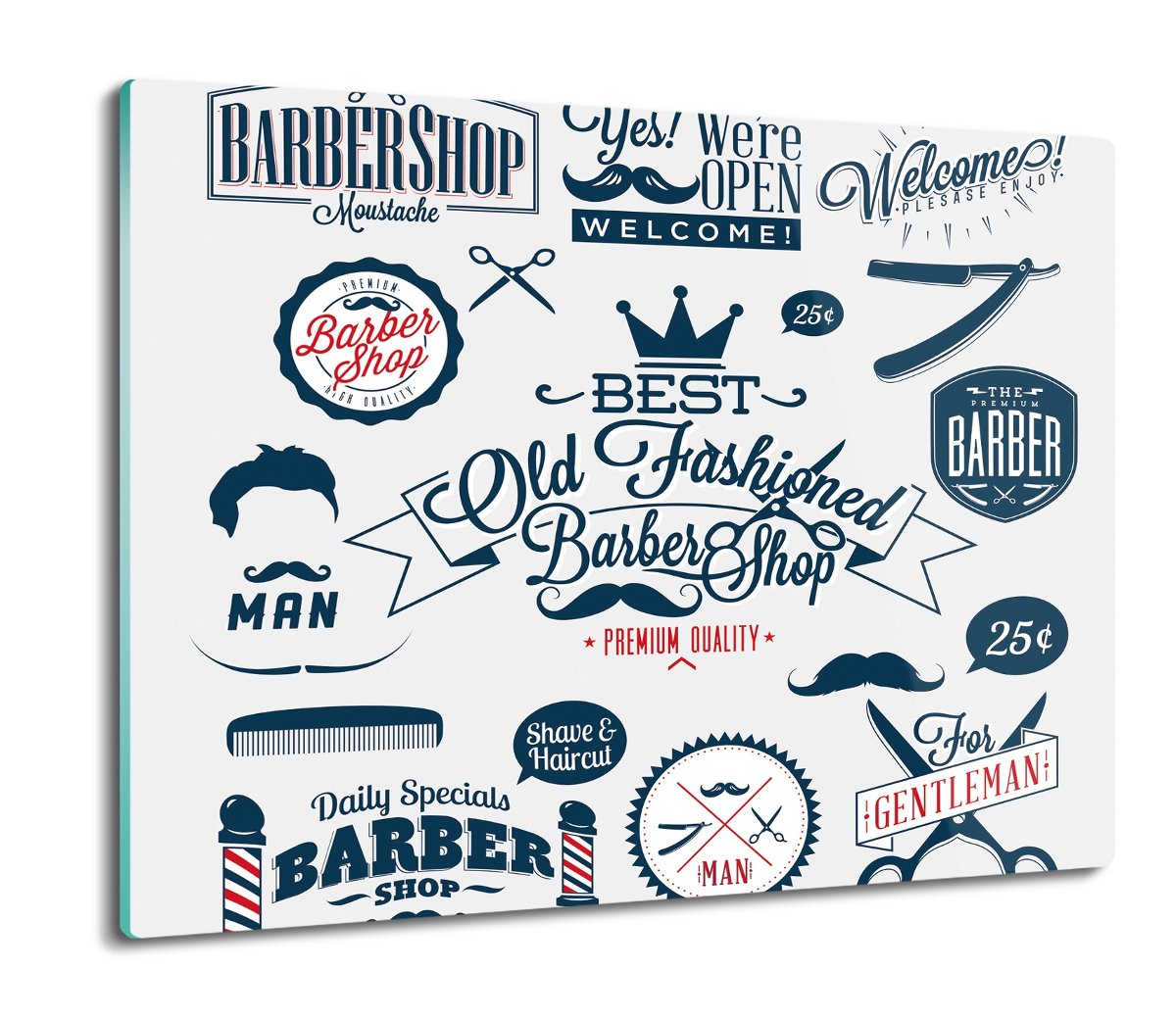 z foto deska splashback Grafika wzory barber 60x52, ArtprintCave