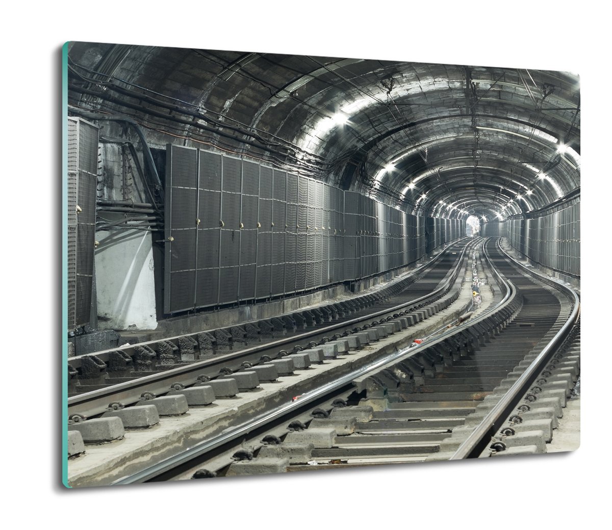 z foto osłonka ze szkła Tunel tory metro 60x52, ArtprintCave