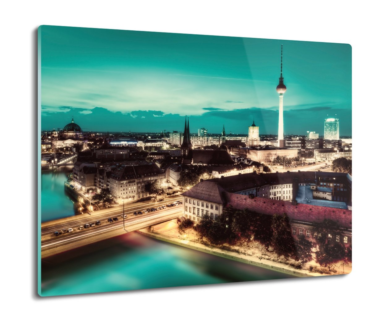 szklana osłonka kuchenna druk Berlin wieczór 60x52, ArtprintCave