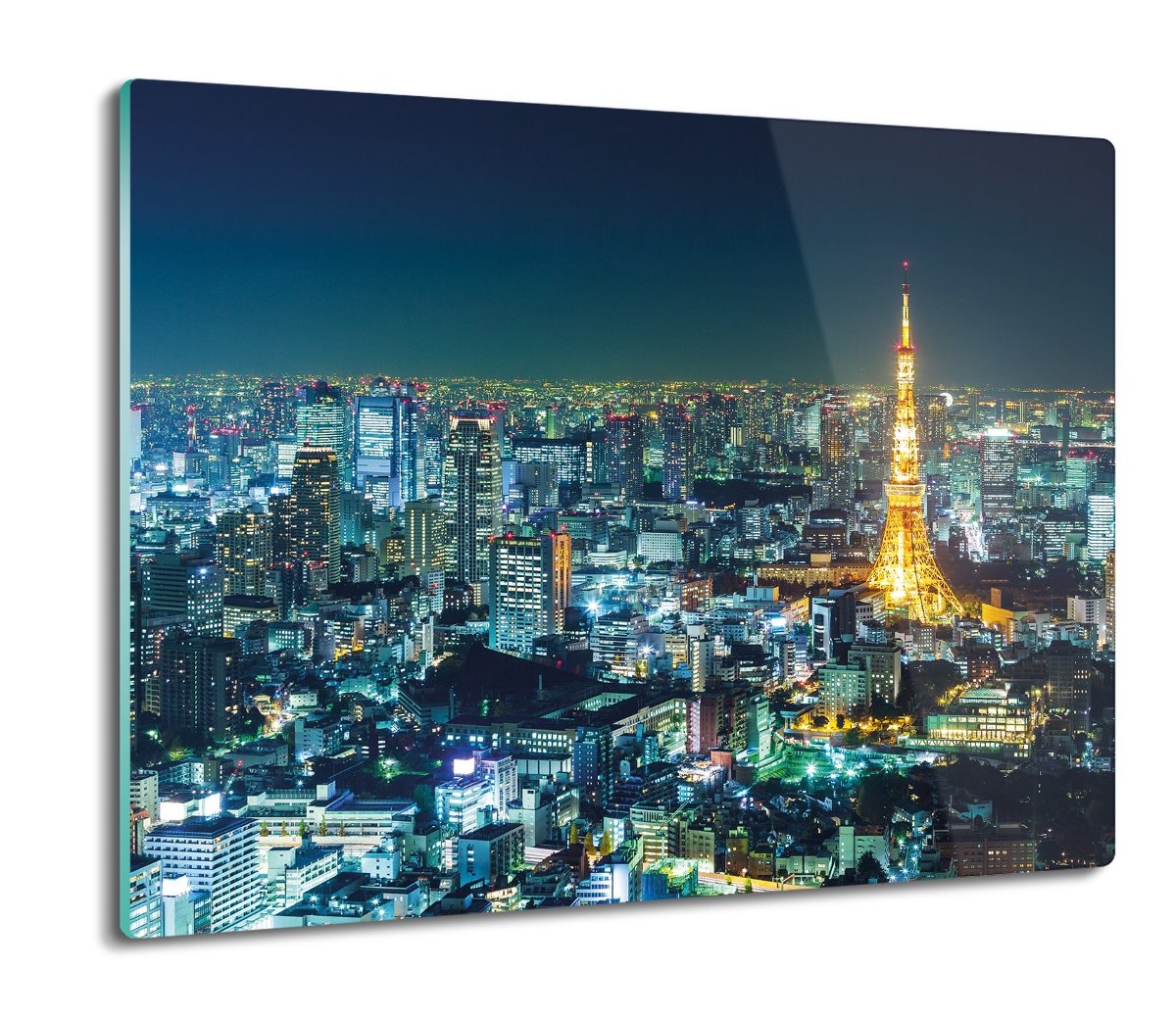 osłona płyty kuchennej Tokio wieżowce noc 60x52, ArtprintCave