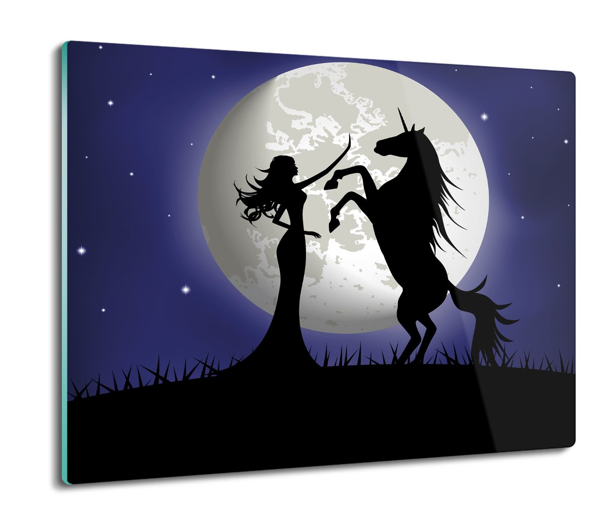 druk osłona do kuchenki Kobieta koń księżyc 60x52, ArtprintCave