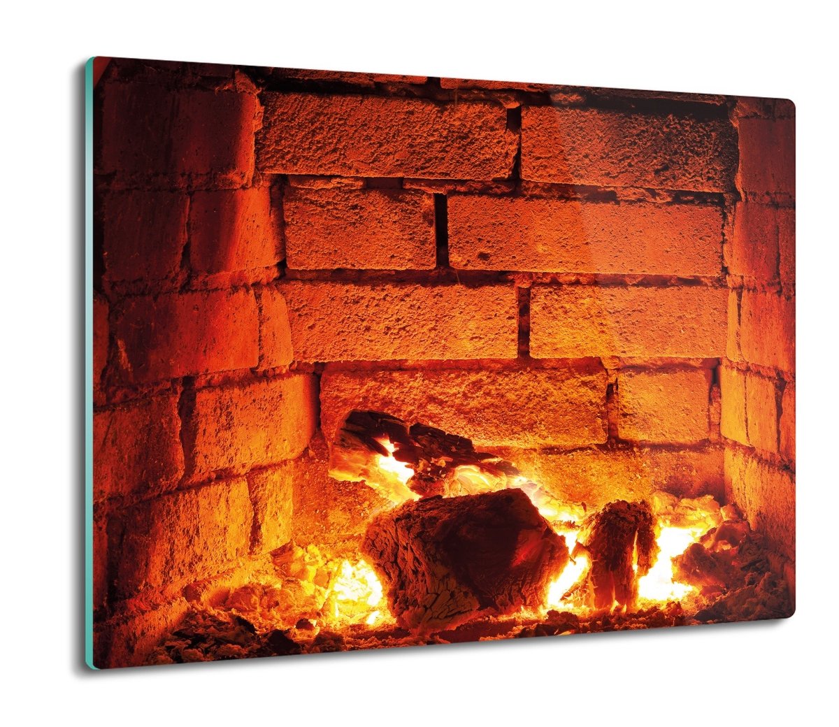 osłona płyty kuchennej Kominek płomień żar 60x52, ArtprintCave