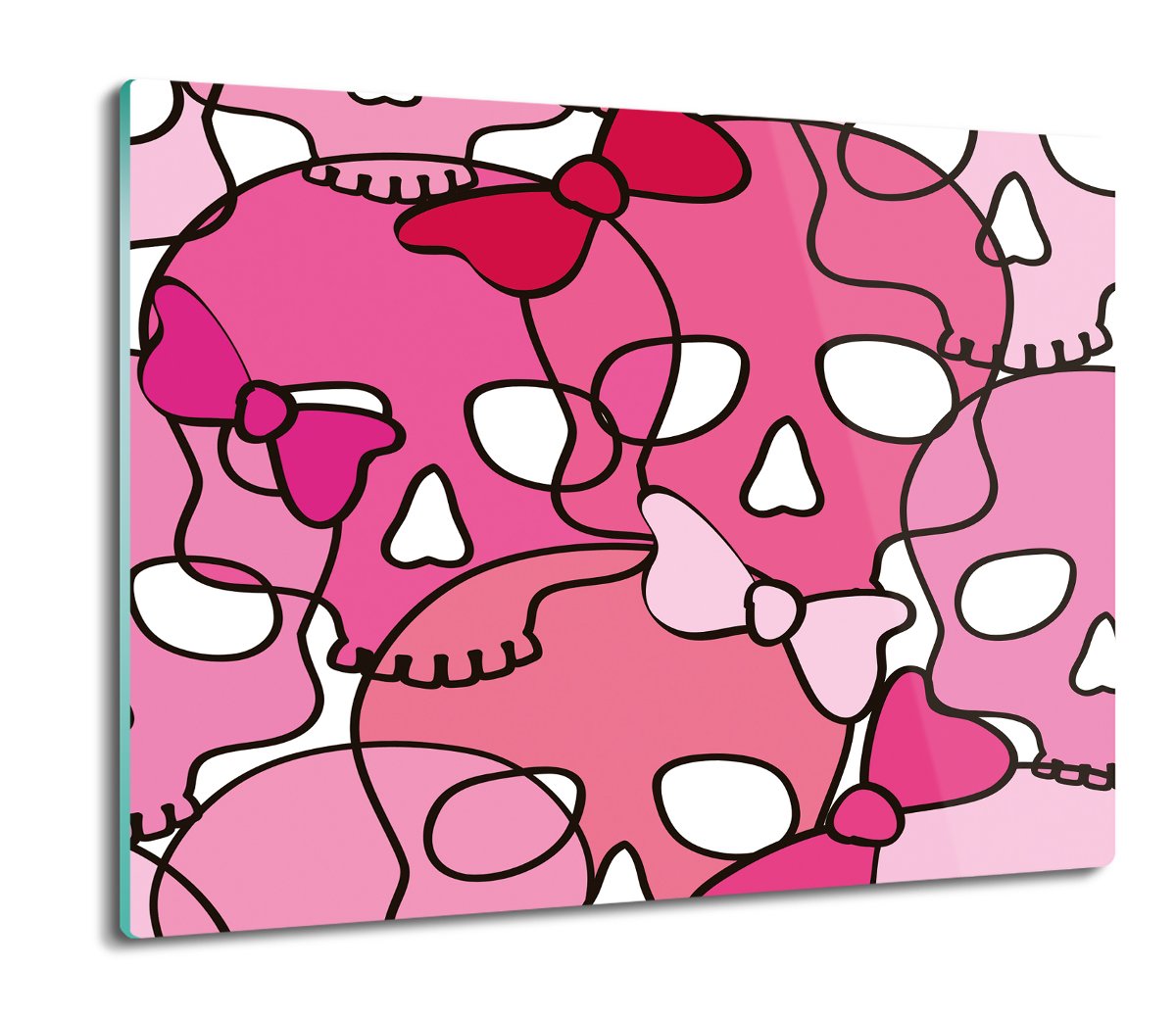 szklana osłona kuchenna Wzór czaszka kokarda 60x52, ArtprintCave