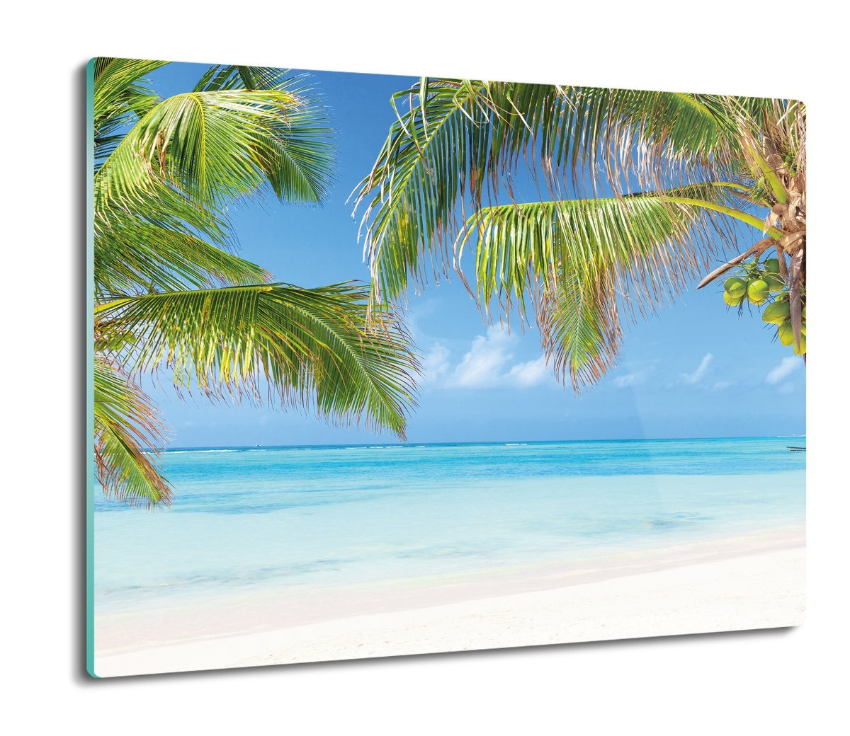 deska splashback szklana Palmy plaża ocean 60x52, ArtprintCave