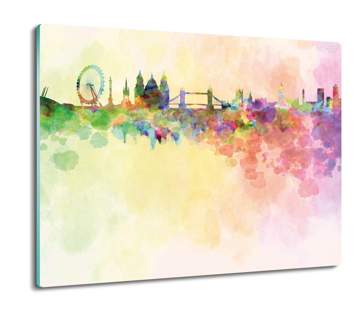 deska splashback ze szkła Londyn akwarela 60x52, ArtprintCave