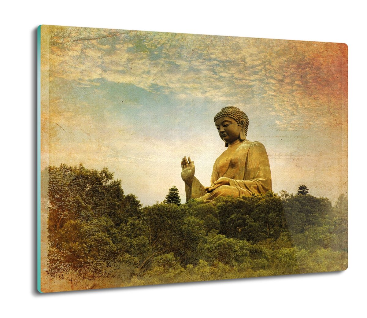 z nadrukiem splashback druk Budda rzeźba 60x52, ArtprintCave