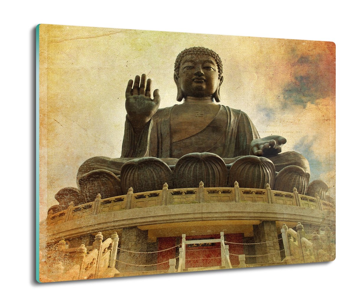ochrona na indukcję szklana Budda rzeźba 60x52, ArtprintCave
