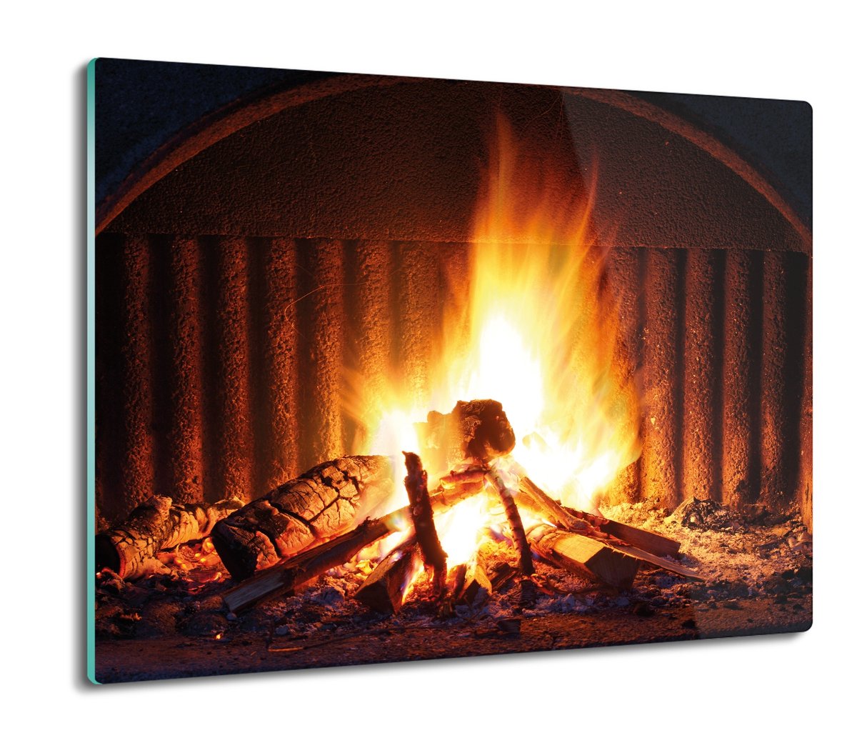 osłona splashback z grafiką Ogień kominek 60x52, ArtprintCave