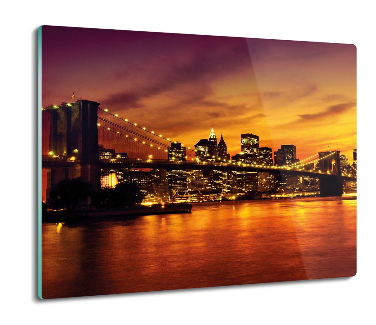 osłona do kuchenki z grafiką Miasto most noc 60x52, ArtprintCave