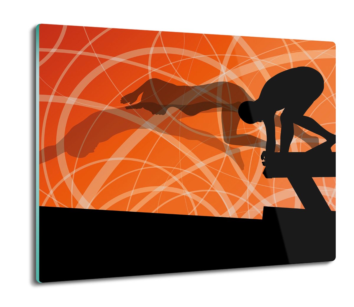 szklana splashback z grafiką Skoki do wody 60x52, ArtprintCave