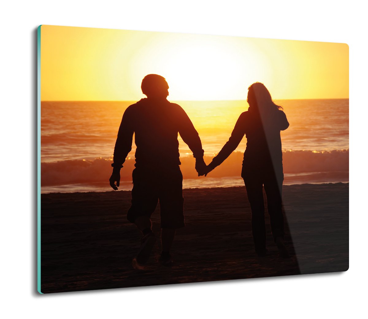 osłona splashback szklana Para plaża spacer 60x52, ArtprintCave