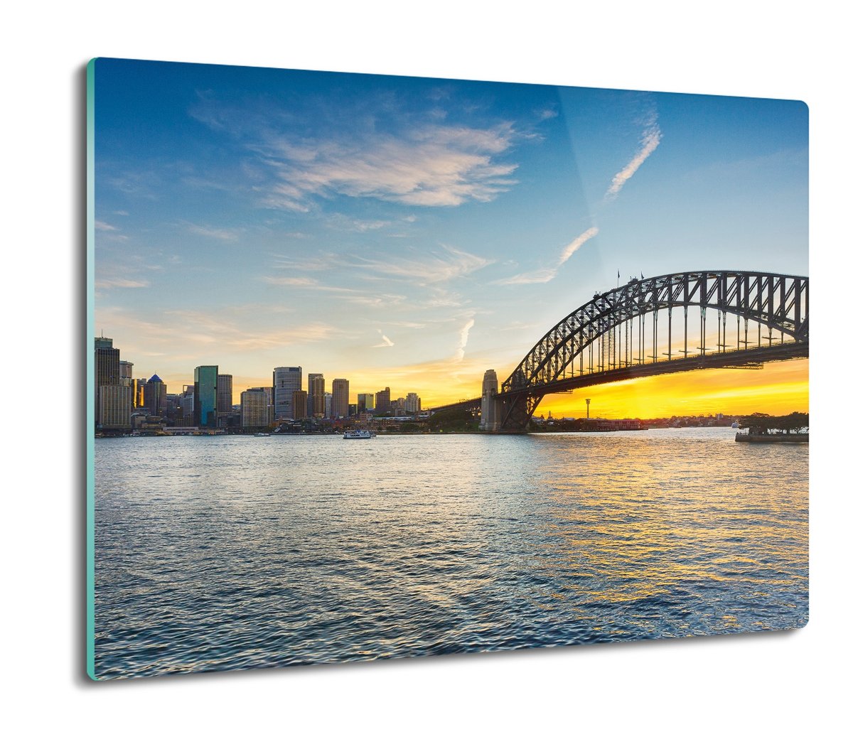 szklana osłona na indukcję Sydney rzeka most 60x52, ArtprintCave