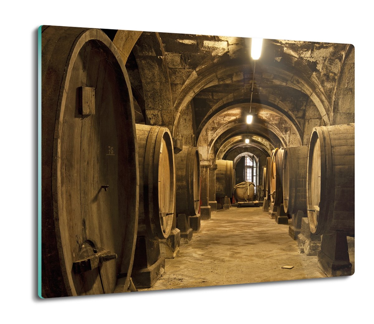 deska splashback szklana Piwnica beczki wino 60x52, ArtprintCave
