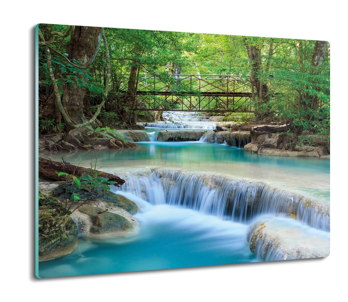 splashback z nadrukiem Wodospad most las 60x52, ArtprintCave