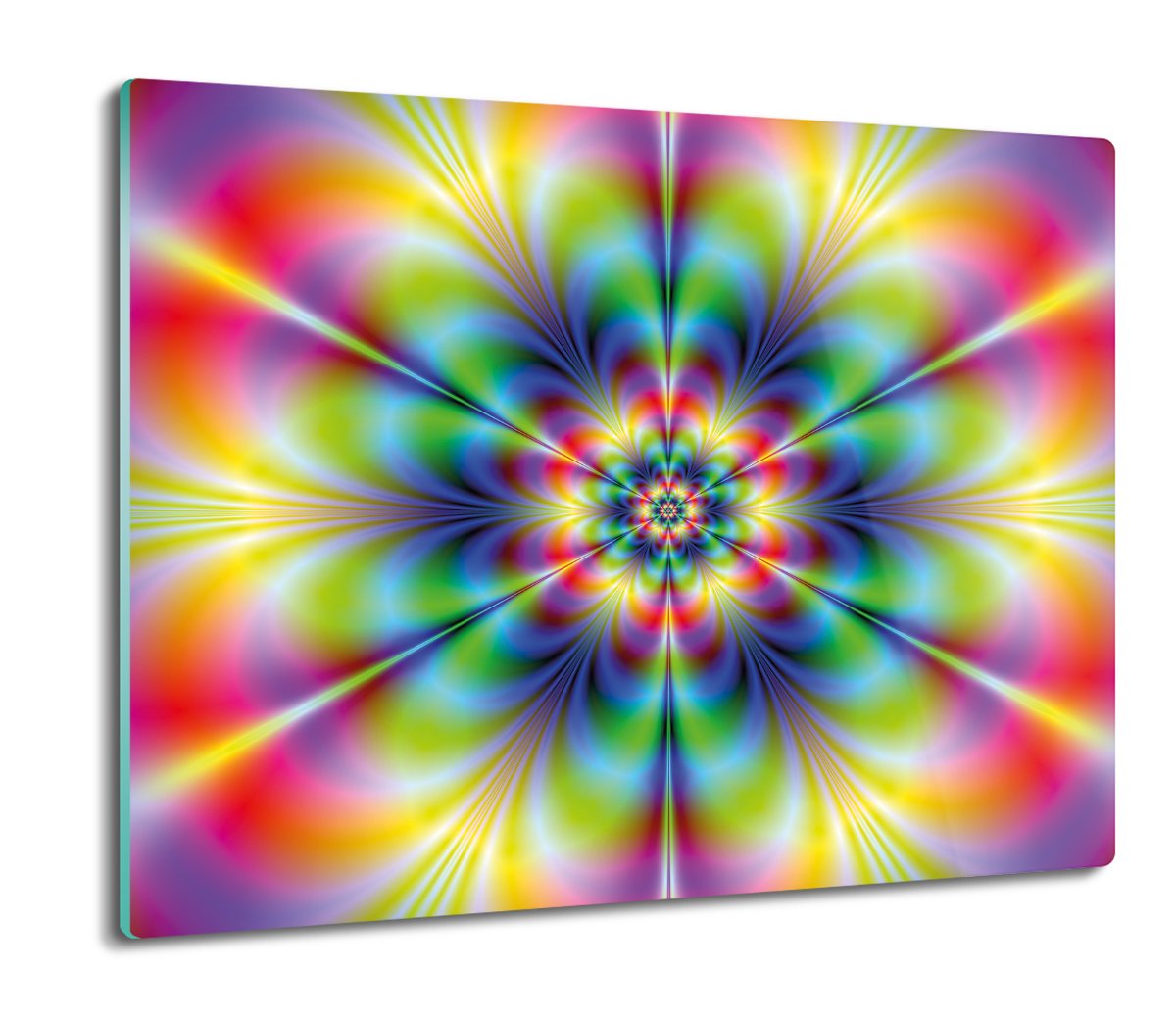 szklana osłona kuchenna Kwiat psychodelik 60x52, ArtprintCave