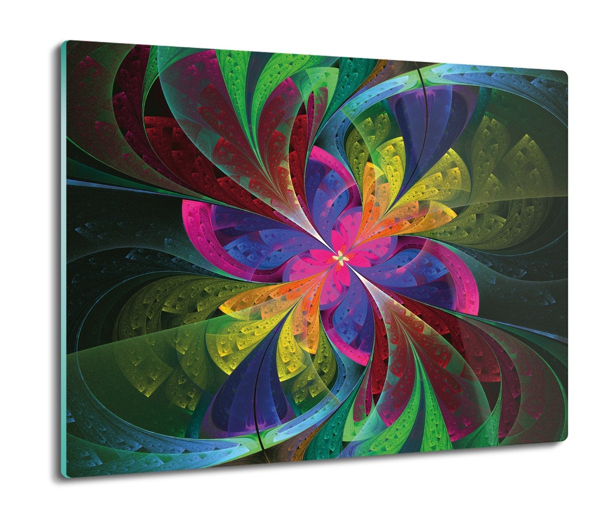 osłona płyty kuchennej Fraktal kwiat wzór 60x52, ArtprintCave