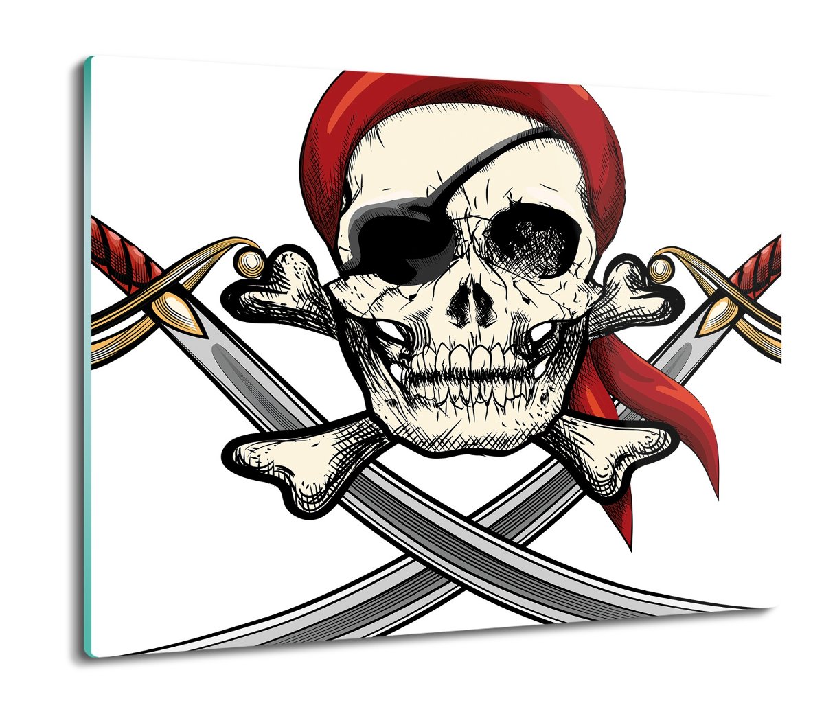 ochrona na indukcję Czaszka pirat szable 60x52, ArtprintCave
