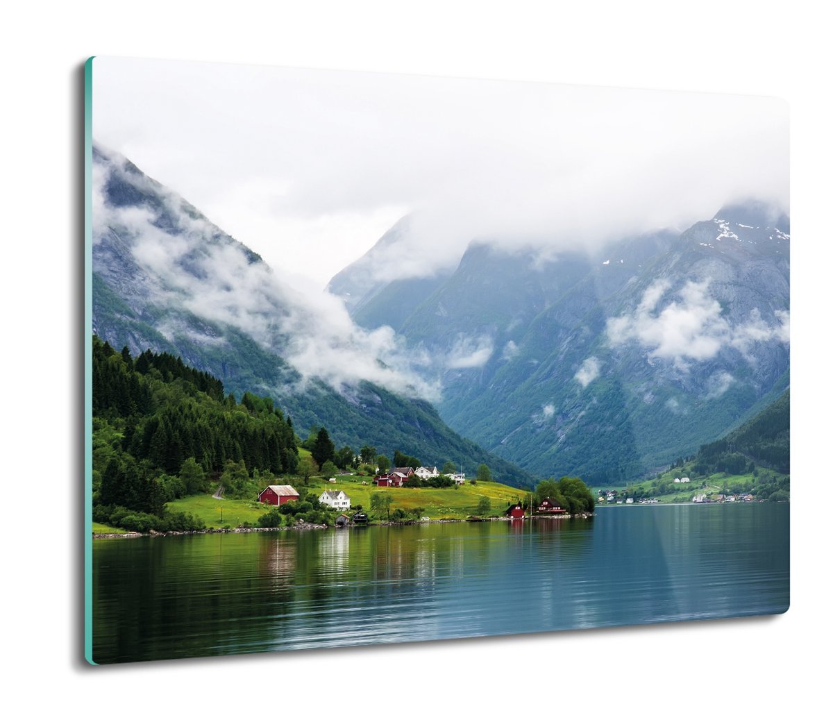płyty ochronne na indukcję fiord domy góry 60x52, ArtprintCave