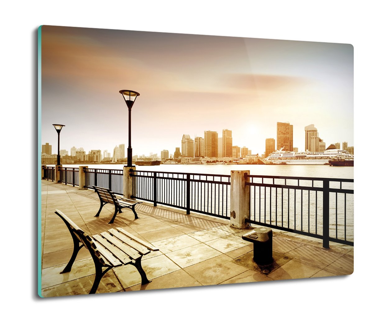 szklana deska splashback Molo budynki Chiny 60x52, ArtprintCave