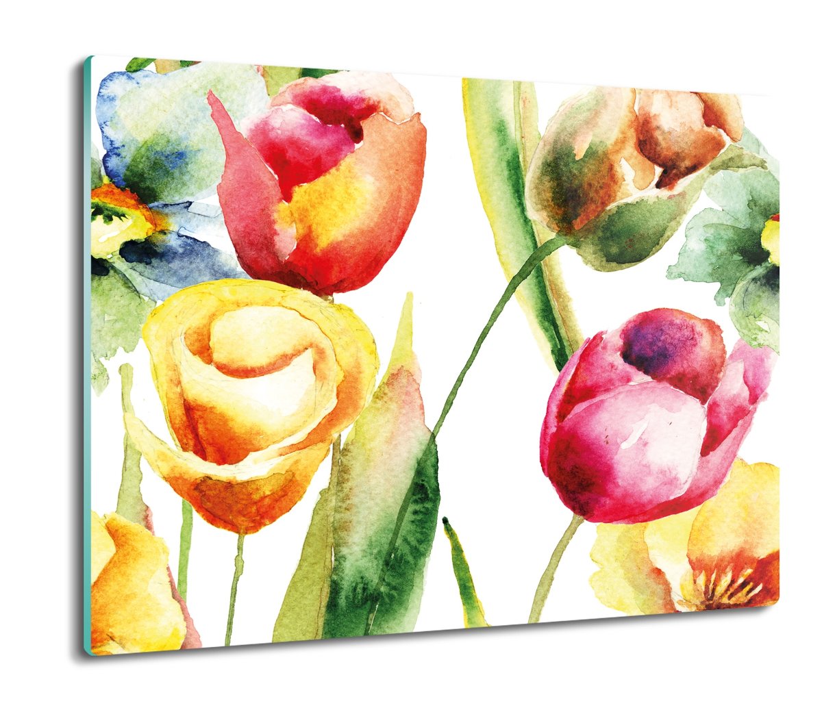 z foto osłona splashback Tulipany akwarela 60x52, ArtprintCave