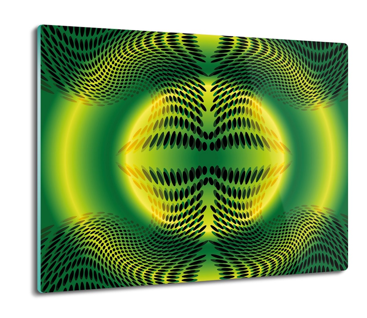 szklana osłona kuchenna Zielony wzór neon 60x52, ArtprintCave