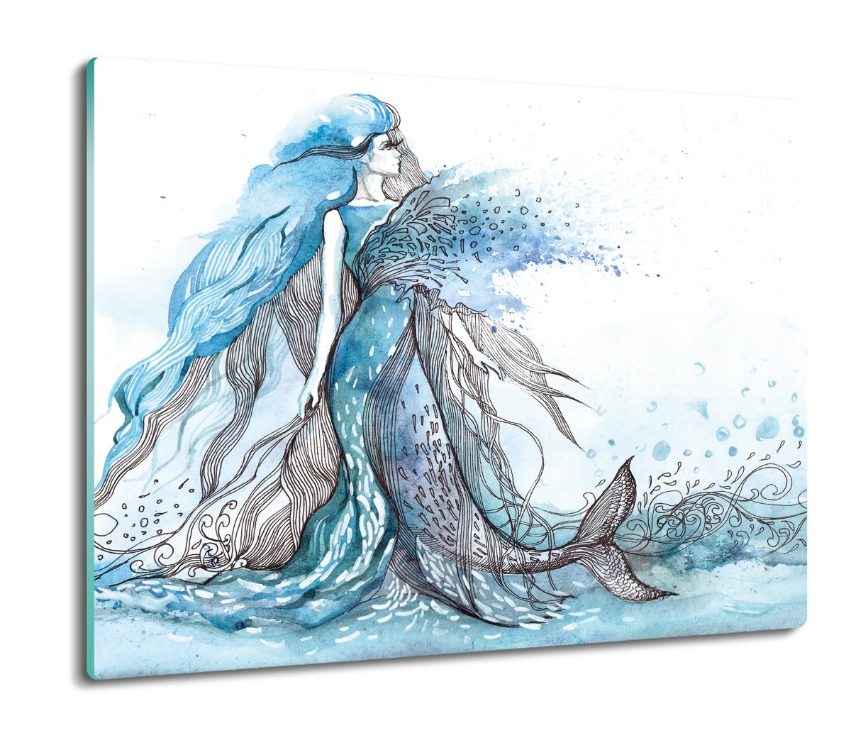 osłona na indukcję szklana Syrena rysunek 60x52, ArtprintCave