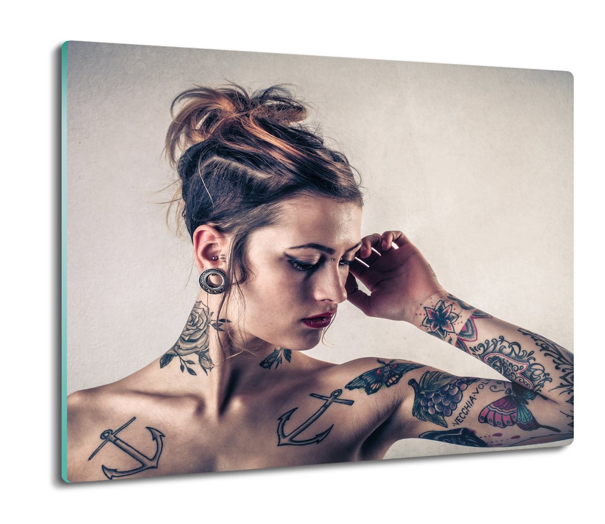 osłona splashback ze szkła Kobieta tatuaż 60x52, ArtprintCave