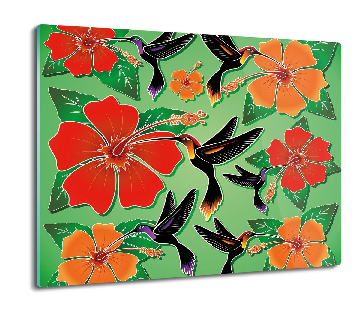 osłona na płytę indukcyjną Hibiskus koliber 60x52, ArtprintCave