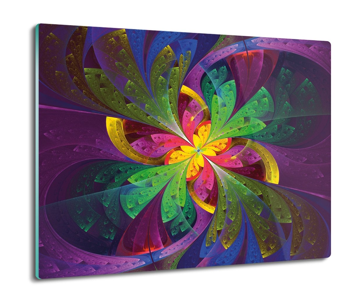 deska splashback szklana Fraktal kwiat wzór 60x52, ArtprintCave