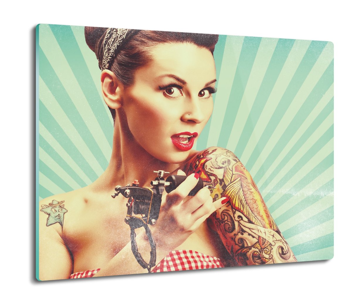 osłona splashback do kuchni Kobieta tatuaż 60x52, ArtprintCave