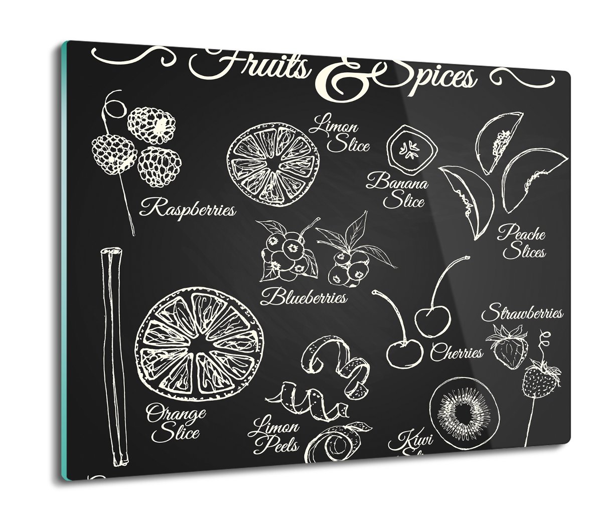 szklana splashback druk Plakat owoce zioła 60x52, ArtprintCave