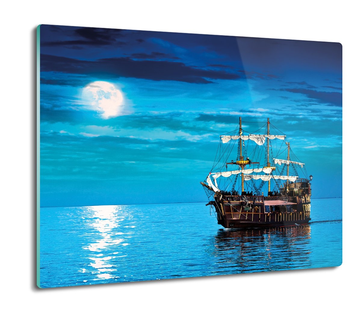 szklana osłona kuchenna Statek morze piraci 60x52, ArtprintCave