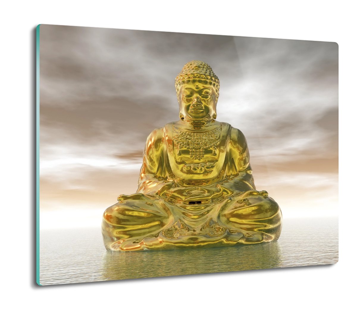 osłona na płytę indukcyjną Złota Budda 3D 60x52, ArtprintCave