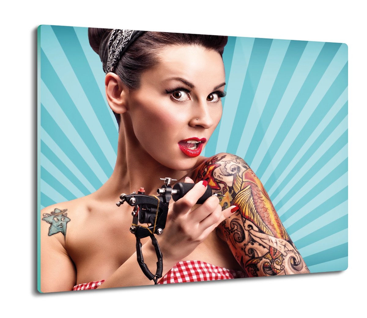 deska splashback z grafiką Kobieta tatuaż 60x52, ArtprintCave