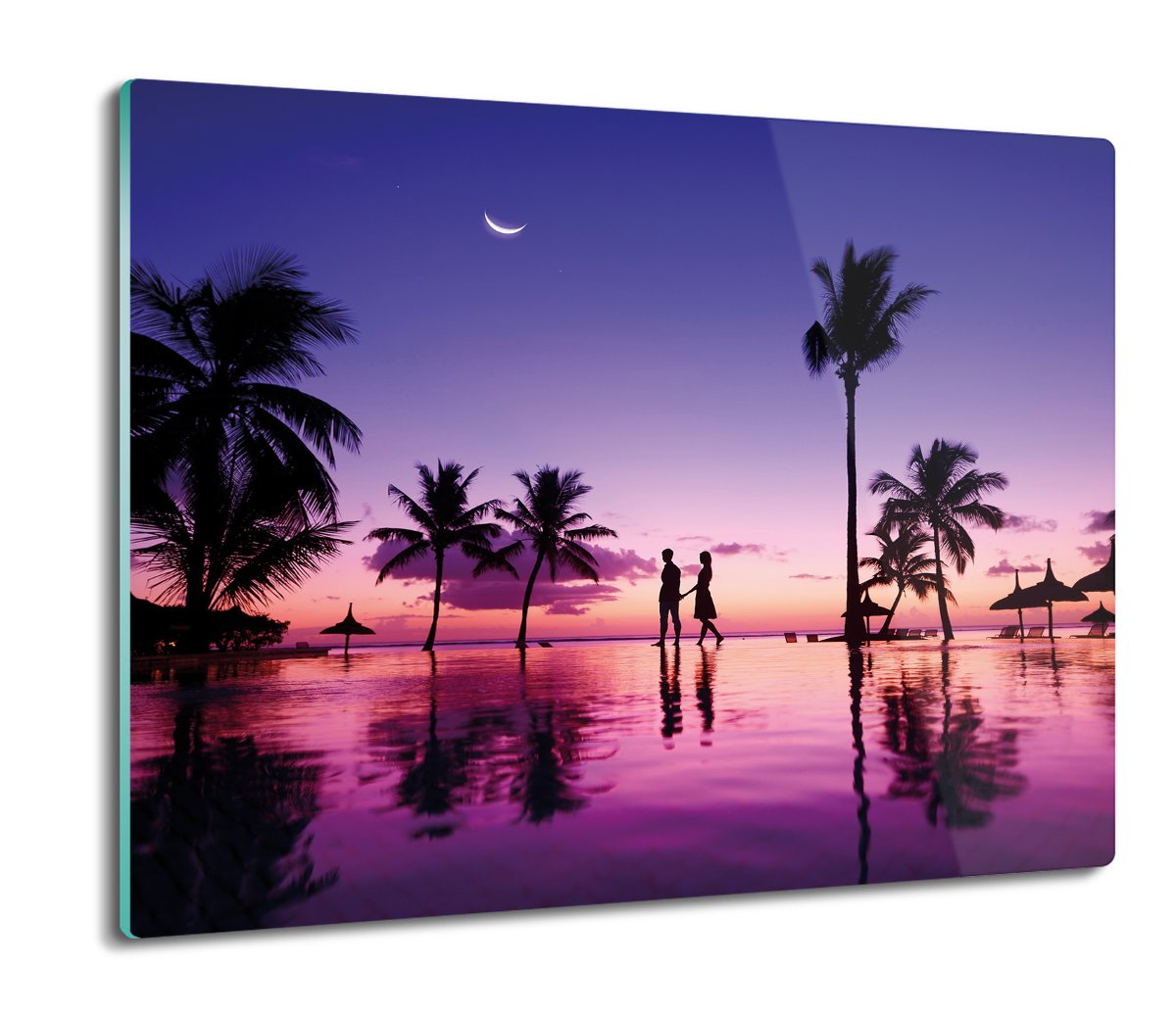 osłona do kuchenki z foto Para plaża spacer 60x52, ArtprintCave
