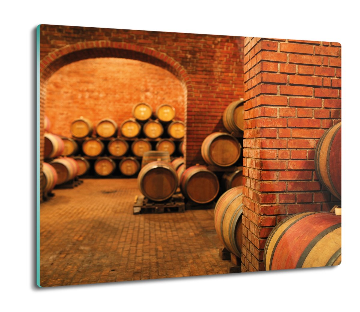 ochrona na indukcję druk Piwnica wino beczki 60x52, ArtprintCave