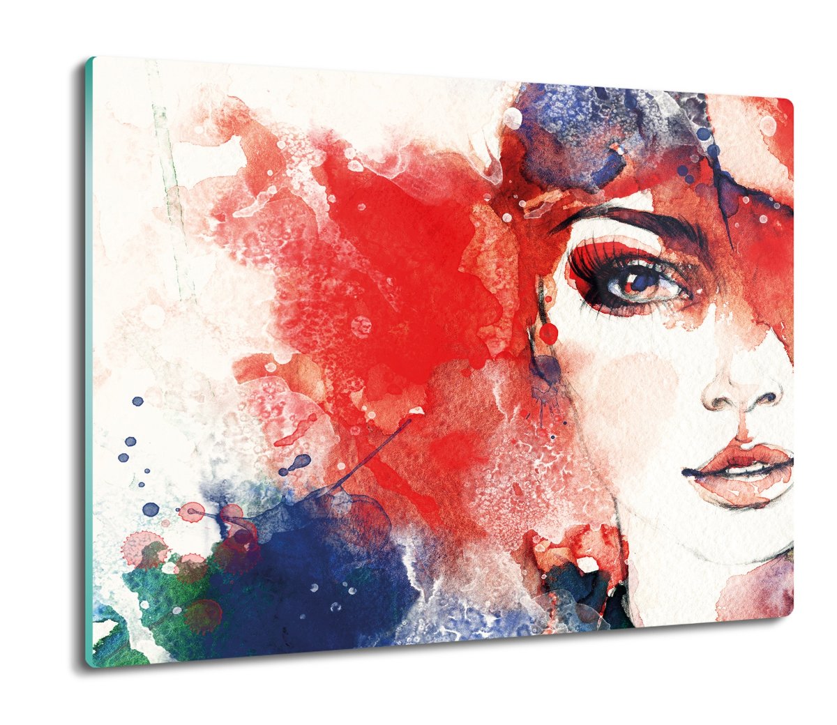 szklana osłona kuchenna Twarz kobiety obraz 60x52, ArtprintCave