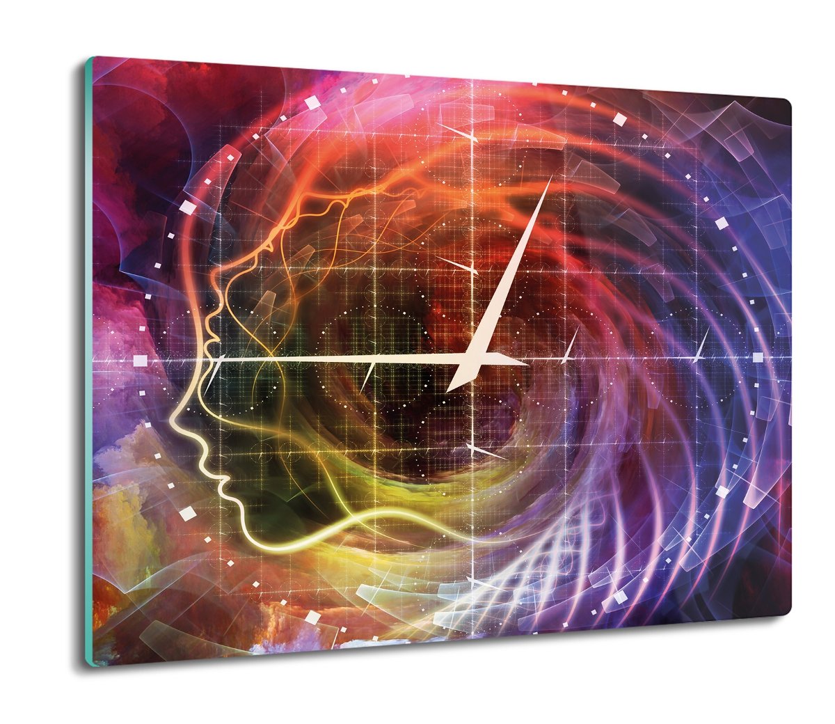 ze szkła splashback druk Zegar twarz czas 60x52, ArtprintCave