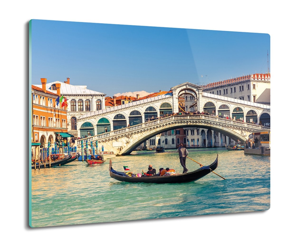 szklana osłona kuchenna Most domy gondola 60x52, ArtprintCave